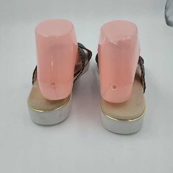 VANELi Womens Edyta Black Woven Slip On Sandals Flats Shoes Size 9 - Picture 6 of 10